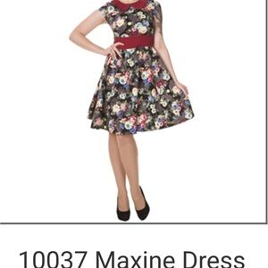 Floral Midi Dress in Black